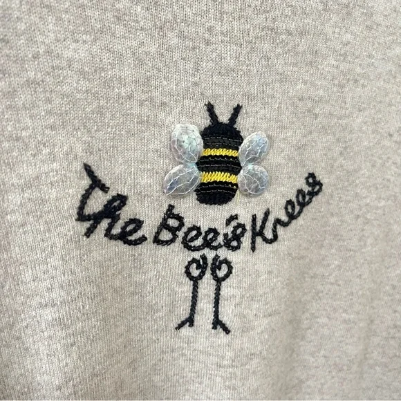 Boden Estella The Bee’s Knees Crew Neck Wool Cashmere Sequin Sweater Medium - Picture 6 of 7